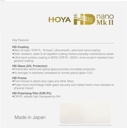 Hoya Nano Mk Ii Filter HD / UV 55mm for Camera Lenses