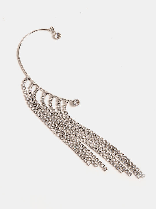 Κρεμαστό Ear Cuff Αριστερό Ασημί Ασημί