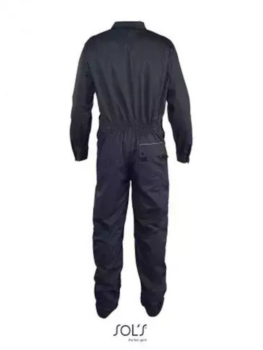 Sol's Solstice Pro Work Coveralls Full Body Cotton Navy Blue