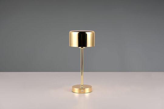 Trio Lighting Metal Table Lamp LED with Gold Shade and Base