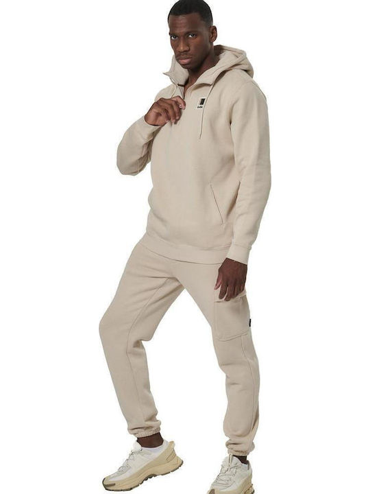 Beige Sweatshirt mit Kapuze