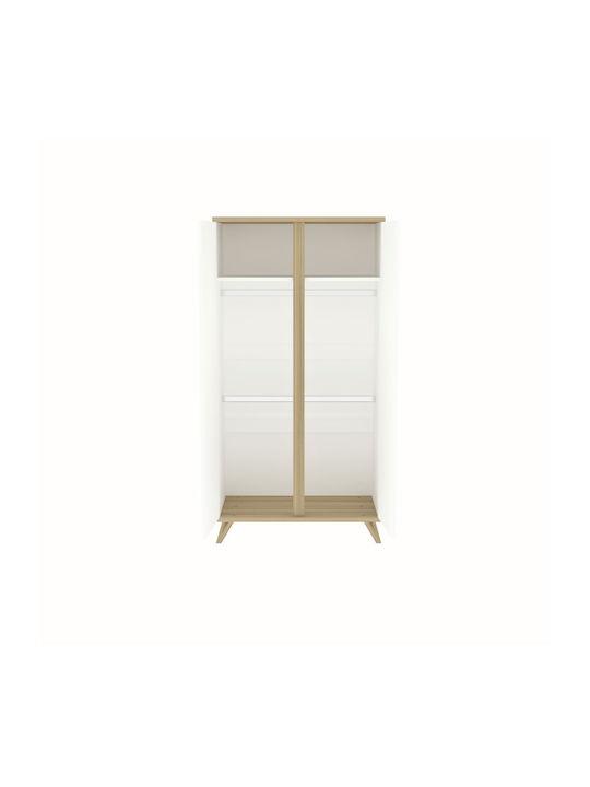 Zwei Türen Schrank Weiß 90x50x175.7cm
