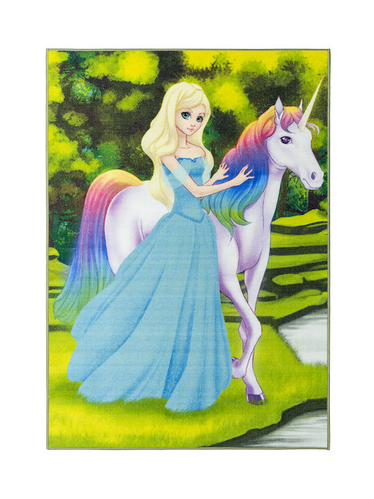 Kids Rug Playroom Princess Blue 160x240