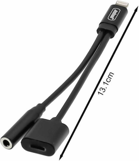 Andowl Q-A187 Converter Lightning male to 3.5mm / Lightning female 1pcs