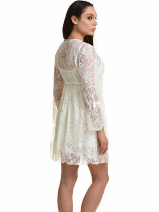Miss Rosy Winter Damen Robe Ecru/ivory