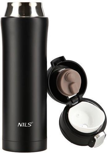 Nils Stainless Steel Thermos Bottle 430ml Black