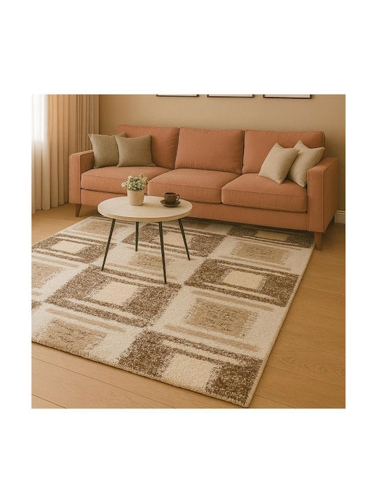 Beauty Home Wohnzimmer Teppich 133x190cm Beiges