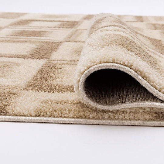 Beauty Home Rechteckiger Beigen Teppich 133x190cm