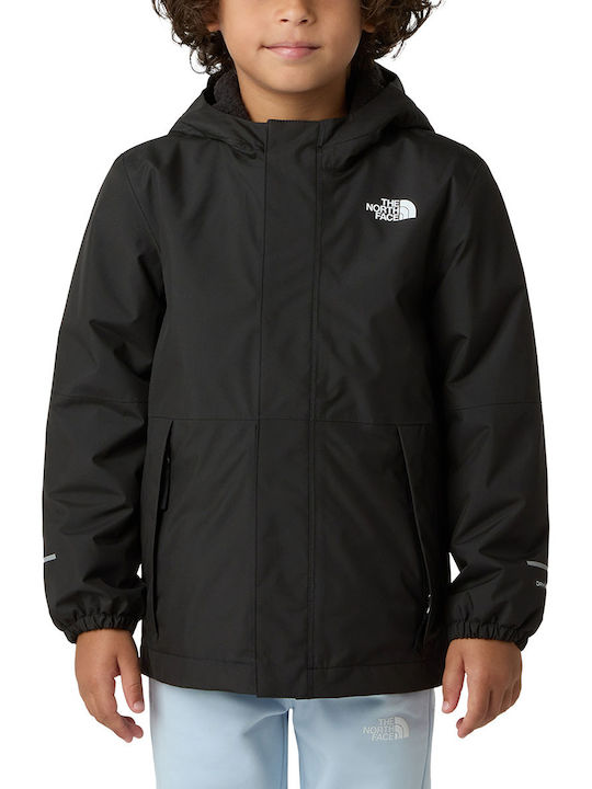 Antora Waterproof Kids Sports Short Jacket with Lining & Hood Black