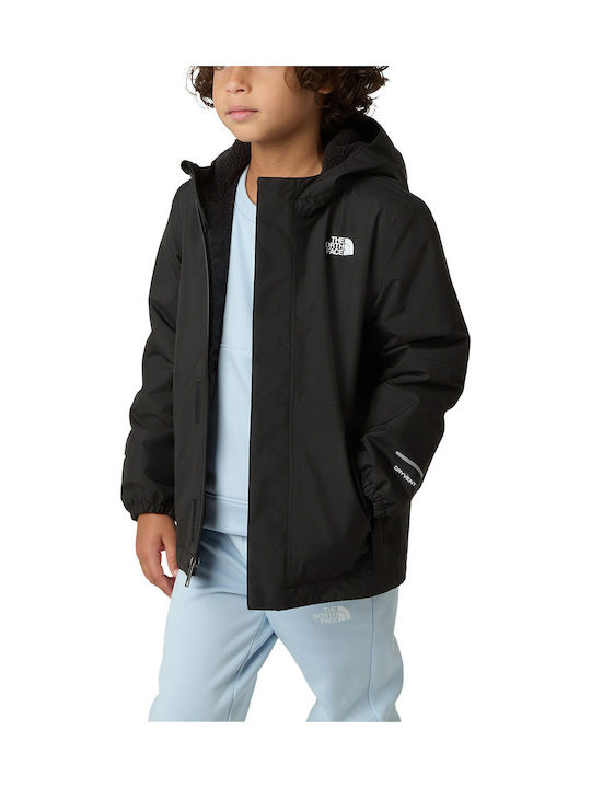 Antora Waterproof Kids Sports Short Jacket with Lining & Hood Black