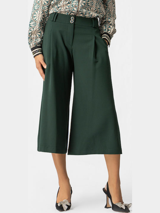Damen Stoff Hose Green