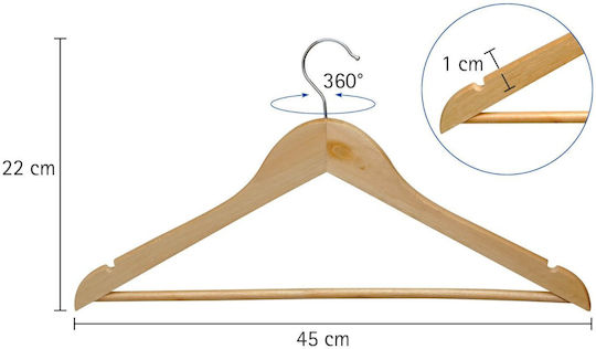 Maul Clothes Hanger Beige 9453370 8pcs