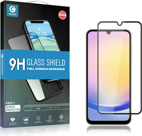 Пълно лепило Закалено стъкло за цялото лице Черен (Galaxy A25 5G)