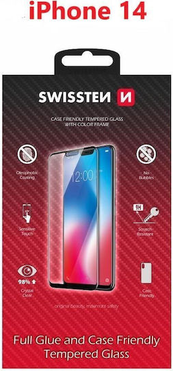 Swissten Full Face Tempered Glass for Apple iPhone 14