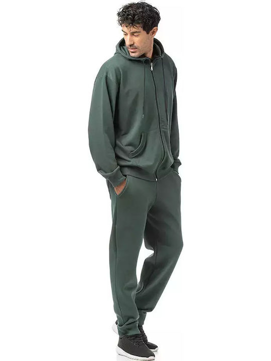 Sweatshirt with Hood Cypress Green