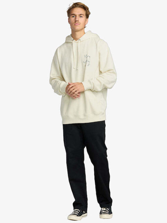 Up The Beach Sweatshirt with Hood Off White