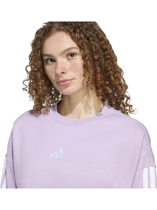 Essentials 3-stripes Women's Sweatshirt Purple
