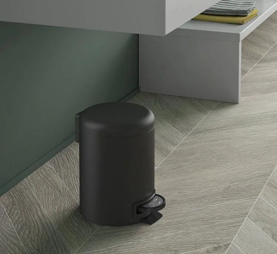 Gedy Inox Badezimmer Mülleimer 3Es Schwarz