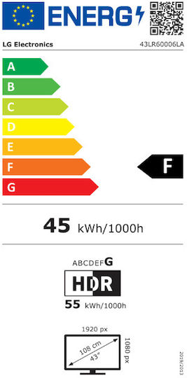 LG Smart Τηλεόραση 43" Full HD LED AI LR60 HDR (2024) 43LR60006LA