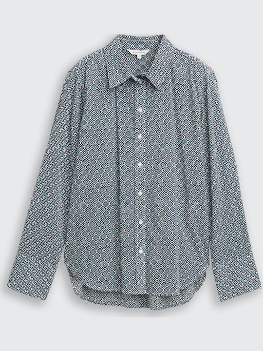 Women's Long Sleeve Shirt Petrol Blue