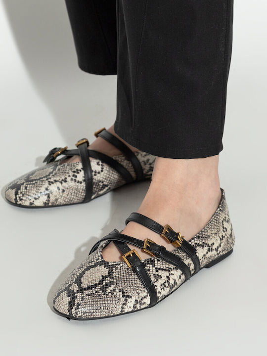 Ballerinas Indy Flex With strap Beige