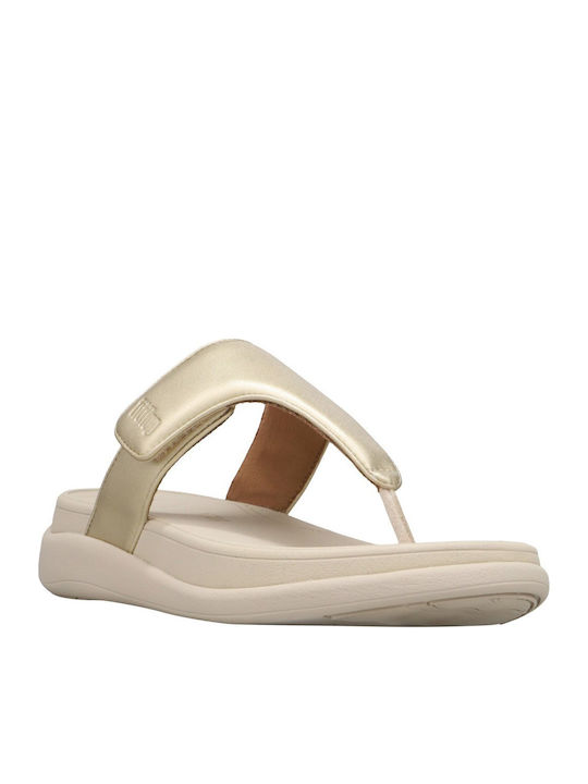 Women's Flat Sandals in Gold Color