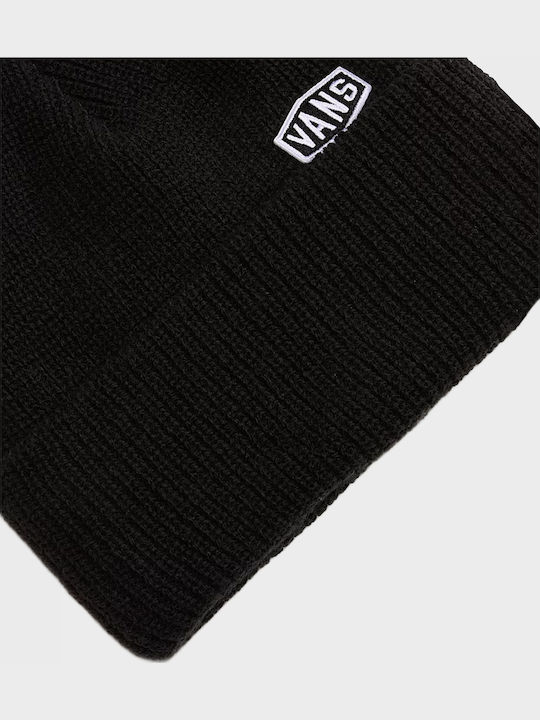 Cuff Beanie Unisex Σκούφος Πλεκτός σε Μαύρο χρώμα