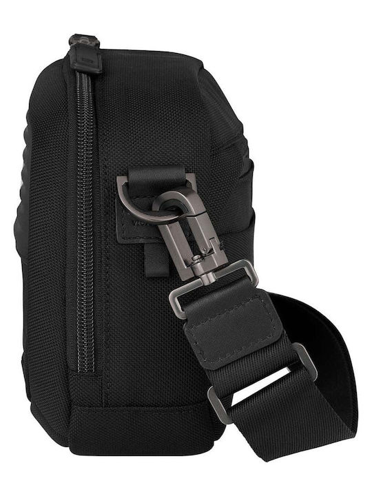 Mythic Compact Lederne Herren Tasche Schulter / Crossbody Schwarze