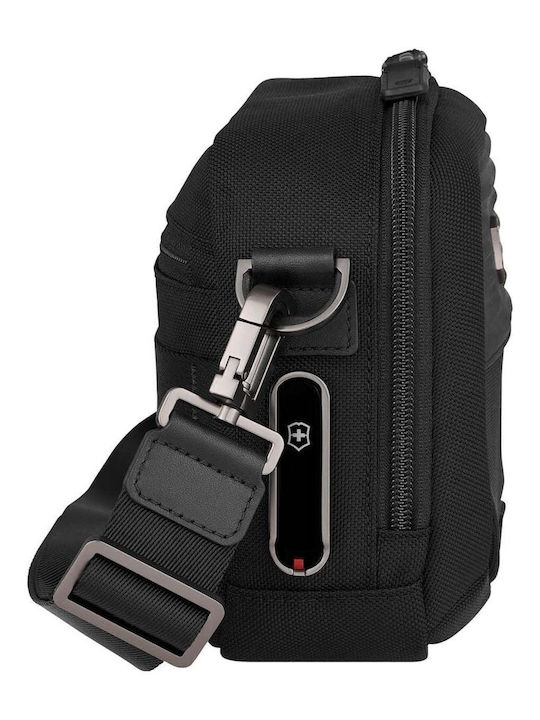 Mythic Compact Lederne Herren Tasche Schulter / Crossbody Schwarze