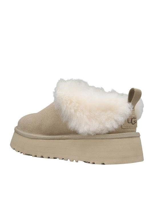 Tazzelle Closed Leather Women's Slippers Gray