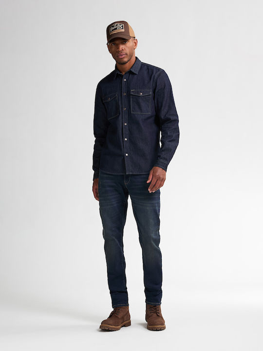 Μακρυμάνικo Τζιν Πουκάμισο Dark Indigo