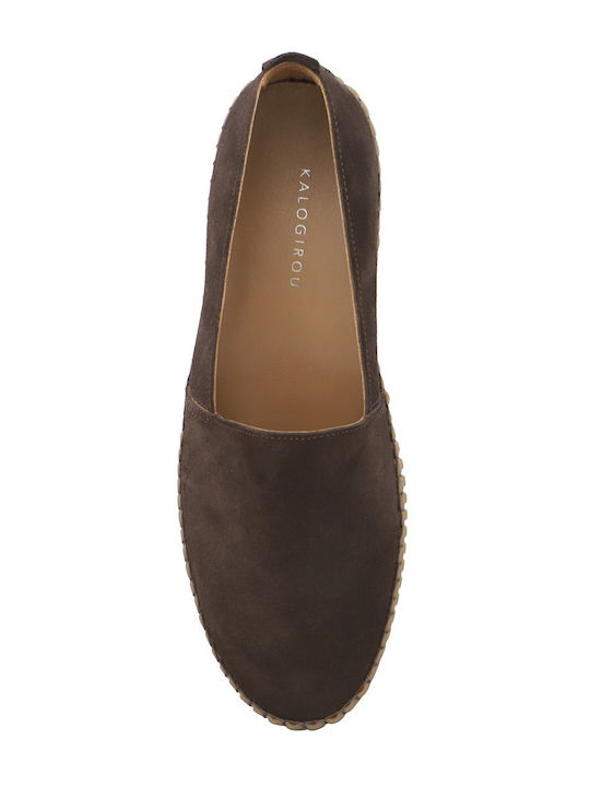 Wildleder Damen Espadrilles in Braun Farbe