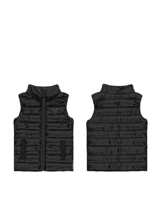 Kids' Quilted Jacket Sleeveless Black