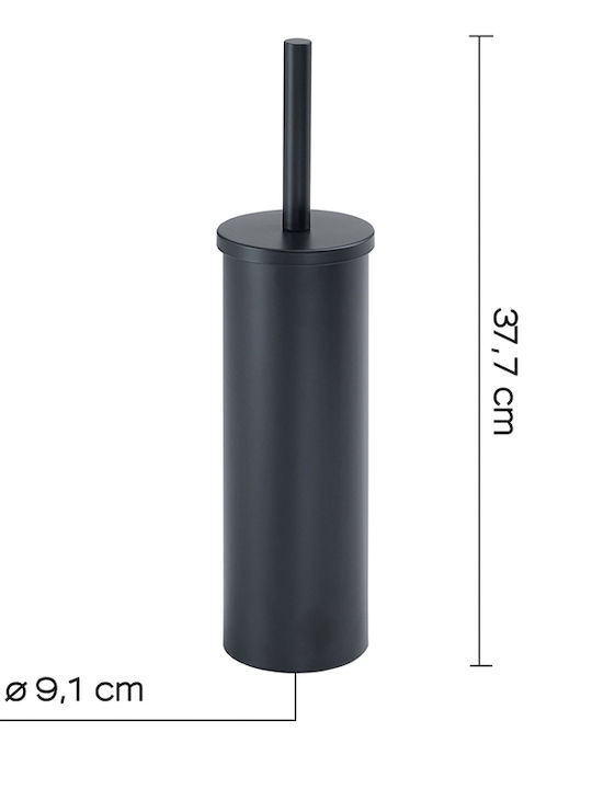 Gedy Flip Metallic Toilet Brush Black