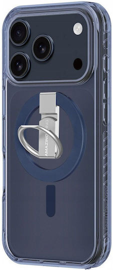 AmazingThing Titan Pro Grip Ring Задна корица Син (iPhone 17 Pro Max)