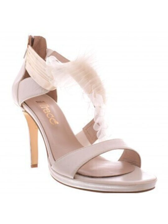 Leder Sandalen Beige