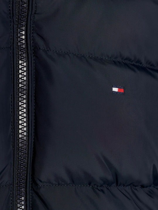 ESSENTIAL DOWN Πουπουλένιο Παιδικό Casual Μπουφάν με Κουκούλα Navy Μπλε