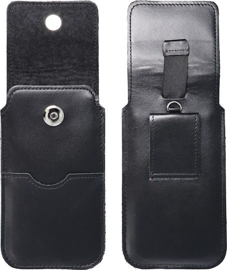 Back Cover Piele Negru (Galaxy A12Redmi Note 9Nokia 8.3)