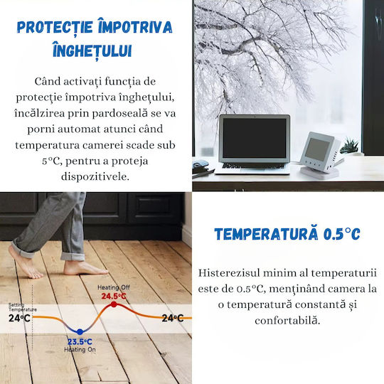 Digital Termostat Spațiu Smart cu Wi-Fi