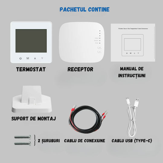 Digital Termostat Spațiu Smart cu Wi-Fi