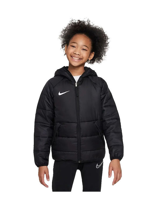 Kids' Sports Jacket Short with Hood Black Academy Pro