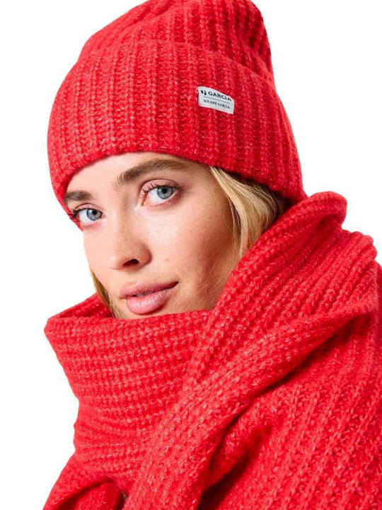 Beanie Unisex Σκούφος Πλεκτός σε Πορτοκαλί χρώμα