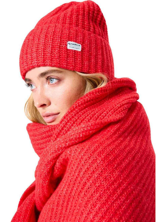 Beanie Unisex Σκούφος Πλεκτός σε Πορτοκαλί χρώμα