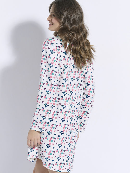 Jeannette Lingerie Χειμερινό Γυναικείο Νυχτικό