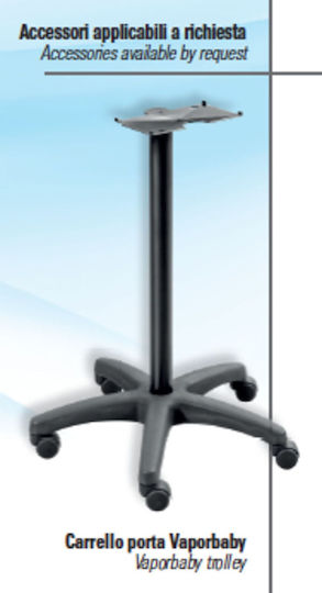 Battistella Black Vaporino Trolley Stand Wheels Bat