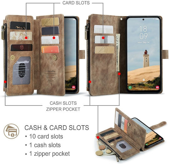Caseme Multifunctional Wallet Καφέ (Galaxy A17Realme C30)
