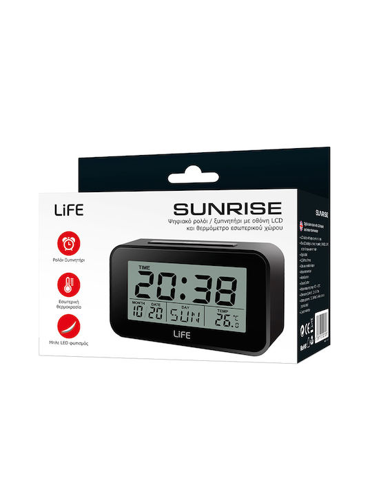 Life Sunrise Επιτραπέζιο Ψηφιακό Ρολόι με Ξυπνητήρι 221-0110