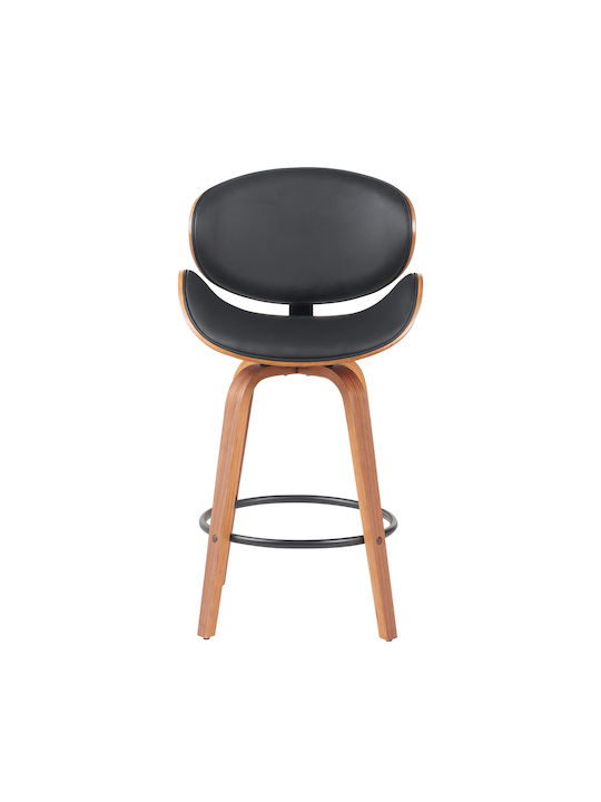 Табуретка Бар с гръбнак Дърво Black, Brown 52x55x107бр