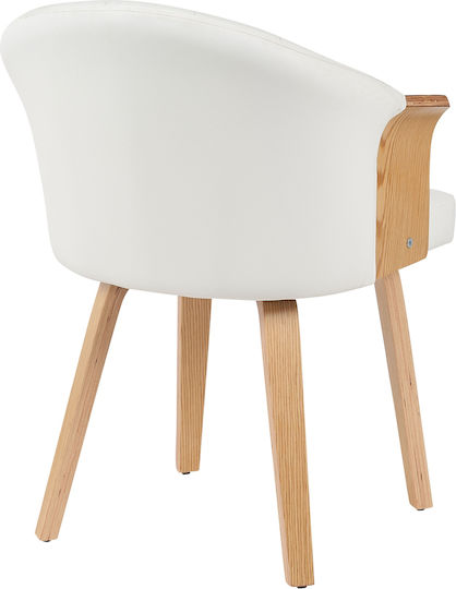 Fotolii Sala de mese Lemn White/Natural 1buc 55x58x78buc