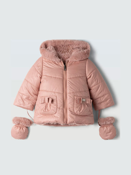 Kids' Casual Jacket with Hood Pink